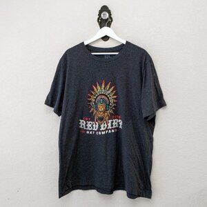 Red Dirt Hat Co XXL Gray Buffalo Headdress Graphic T Shirt Western Rodeo